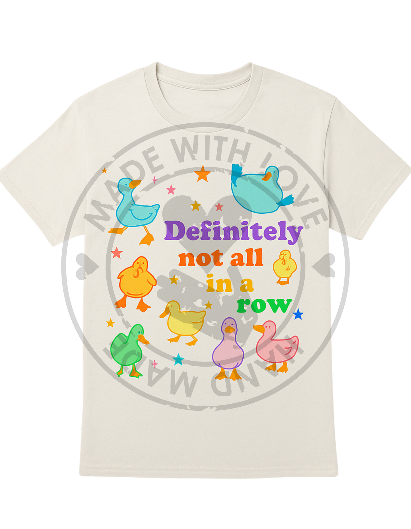 Ducks in a Row - Rainbow Tshirt