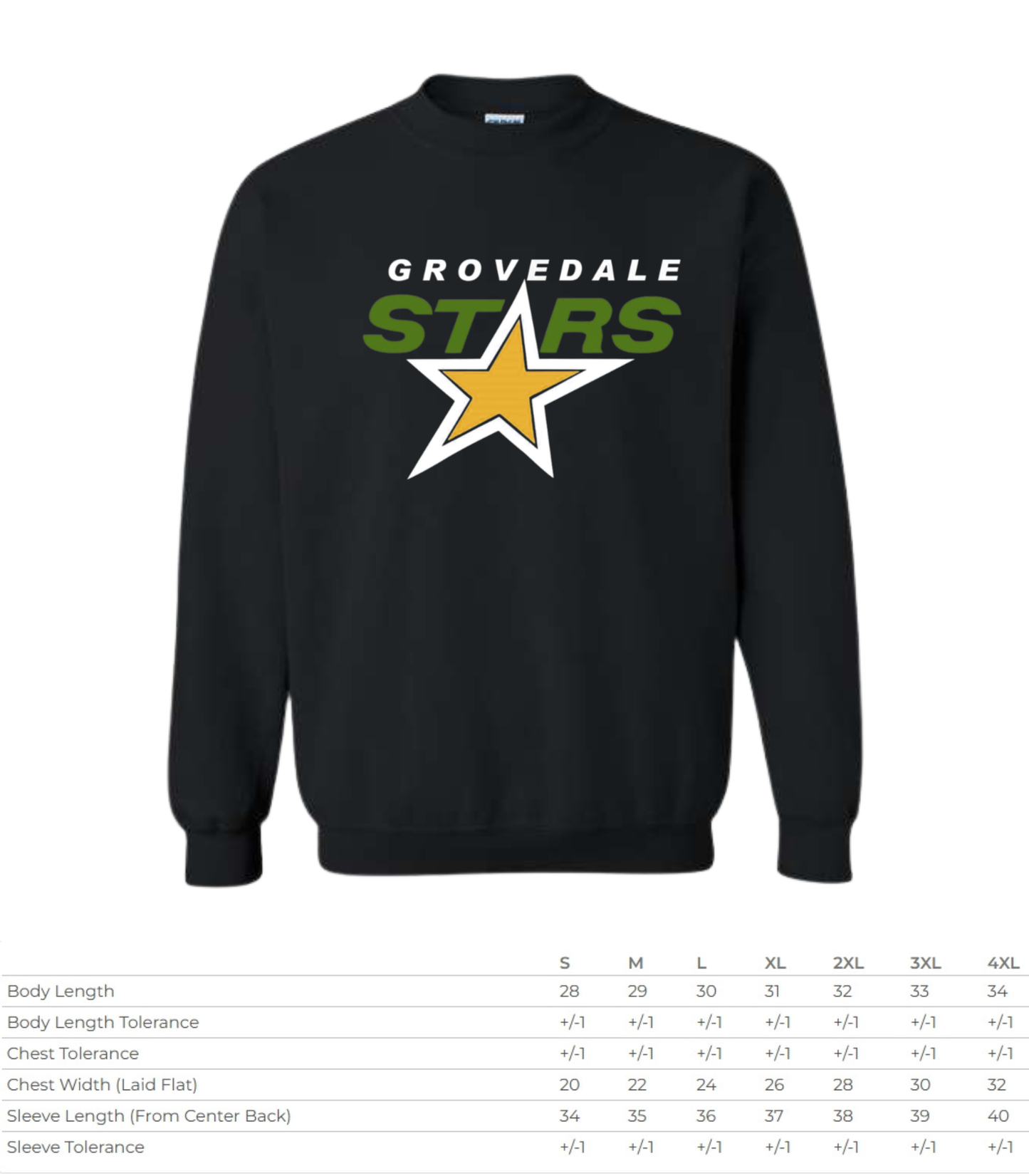 Grovedale Stars Crewneck