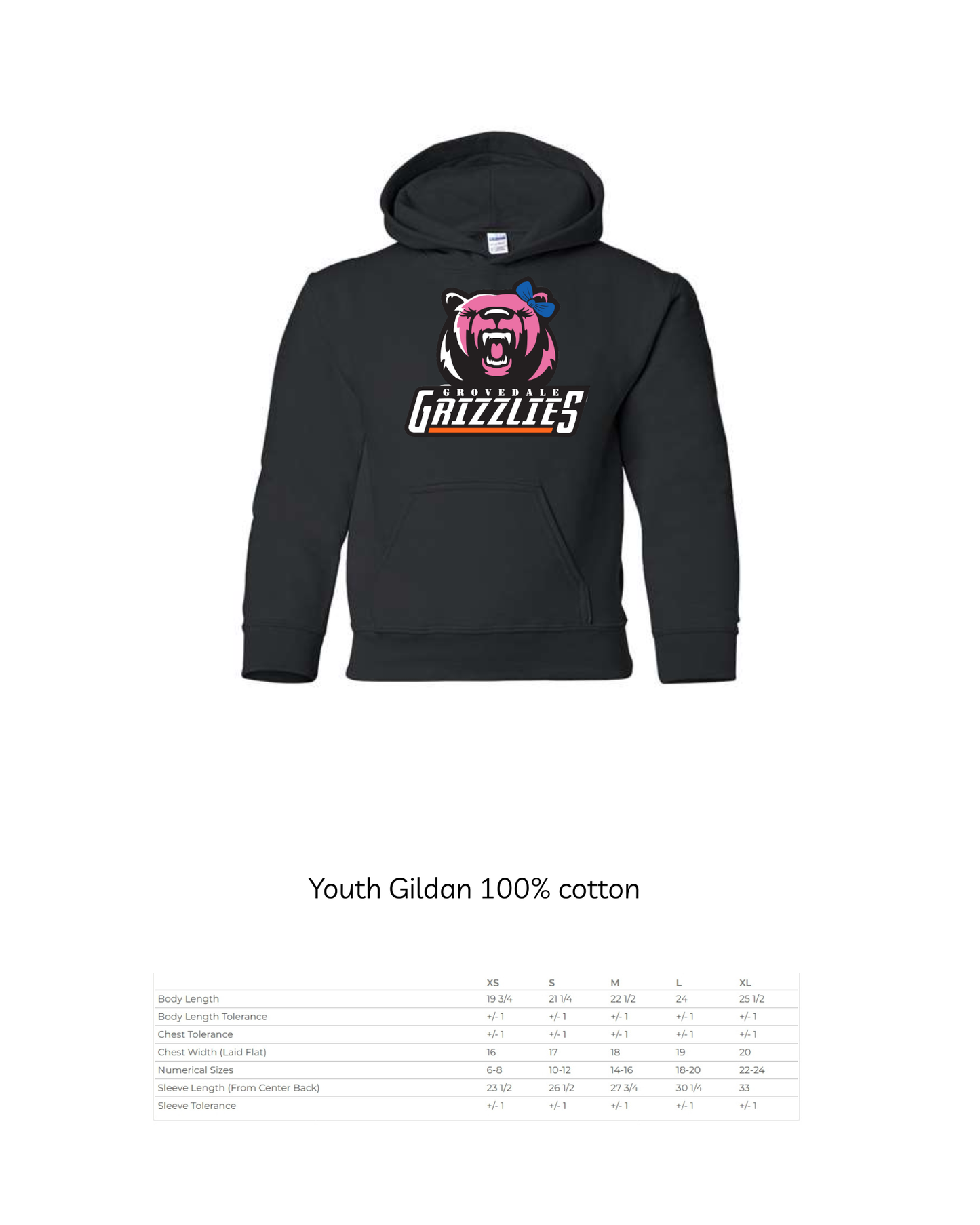 Youth Grovedale Grizzlies Hoodie